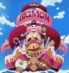 El barco de Big Mom persiguiendo al Sunny