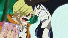 Sanji amenaza a Caesar Clown