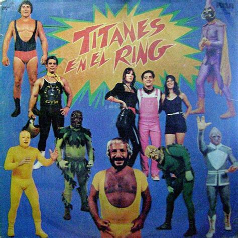 Ilustración de luchadores de Titanes en el Ring con sus personajes