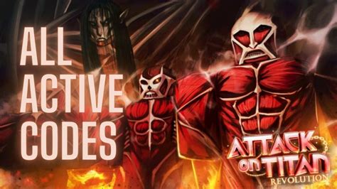 Tabla de códigos de Attack on Titan Revolution