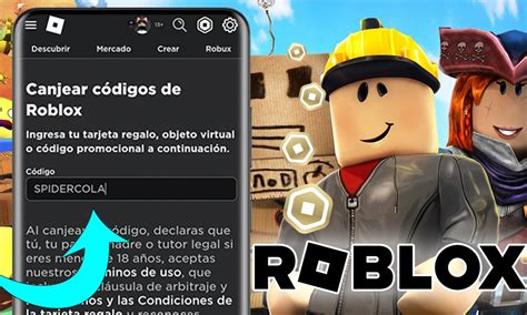 Interfaz de canjeo de códigos en Roblox