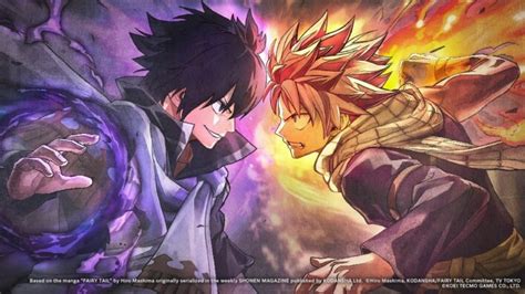 Ilustración de un combate épico en Fairy Tail