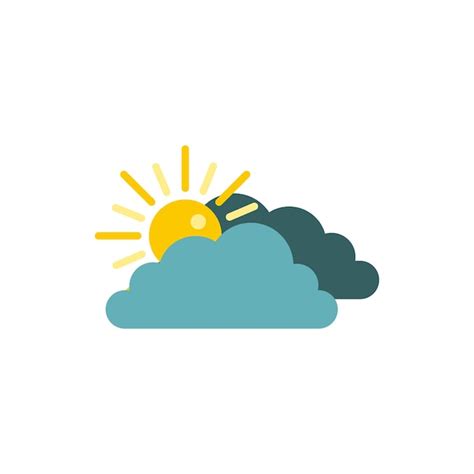 Símbolo de un sol emergiendo de detrás de las nubes
