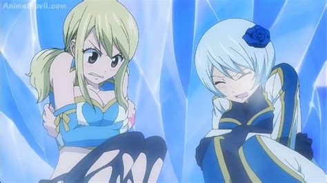 Yukino y Lucy cerrando la Puerta del Eclipse con las 12 llaves doradas