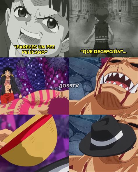 Katakuri revelando su verdadero rostro a su familia