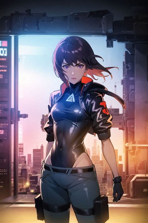Motoko Kusanagi en acción