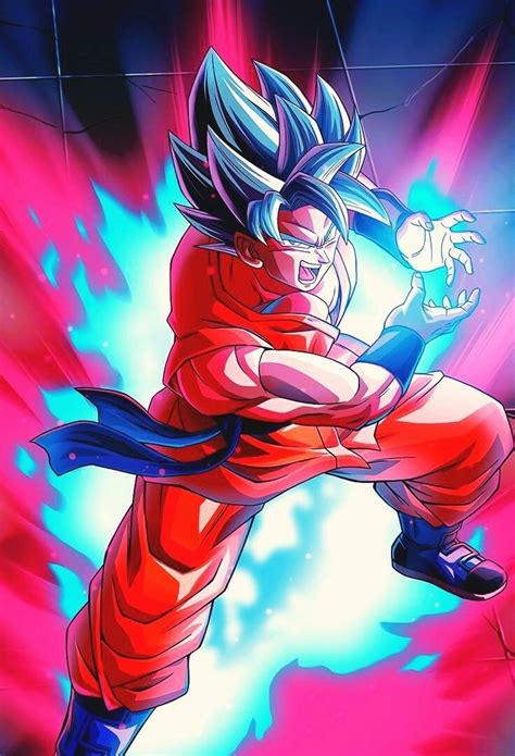 Goku utilizando el Super Saiyan Blue Kaioken contra Jiren