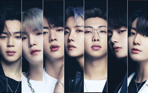 Infografía con los perfiles de los miembros de BTS
