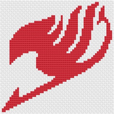 Patrón de punto de cruz del logo de Fairy Tail