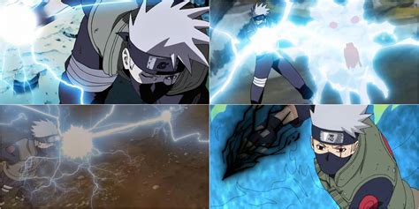 Kakashi ejecutando la técnica Raikiri