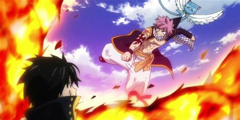 Natsu atacando a Zeref