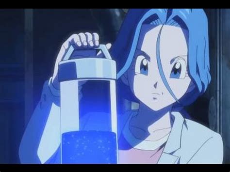 Ilustración de Bulma en su laboratorio con inventos de Capsule Corp.