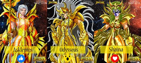 Ilustración de los Gold Saints en formación para la Athena Exclamation.