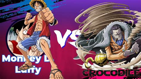 Ilustración de Luffy luchando contra Crocodile