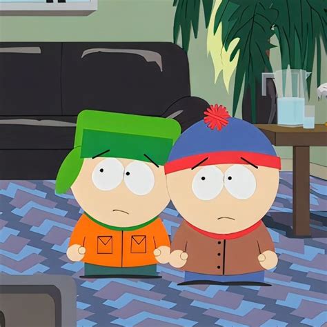 Ilustración chibi de Stan y Kyle de South Park