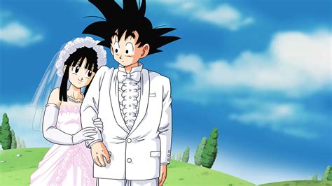 Goku y Chichi proponiéndose matrimonio