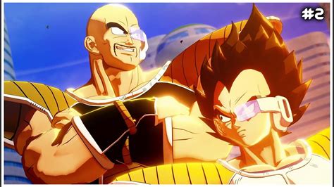 Vegeta y Nappa llegando a la Tierra