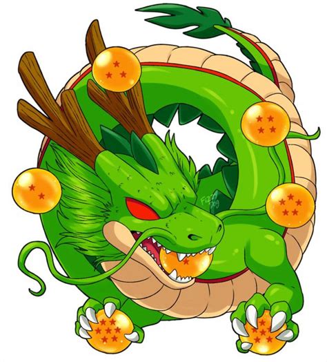 Ilustración de Polunga, el dragón de las Esferas Namekianas