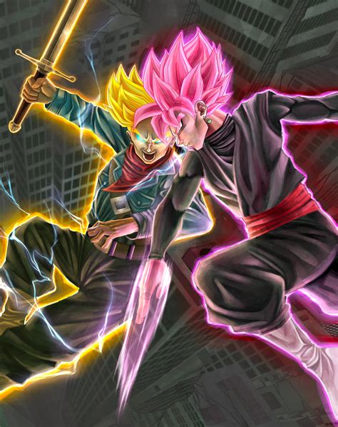 Trunks vs Goku Black