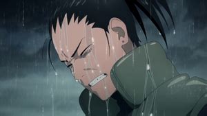 Shikamaru llorando tras la muerte de Asuma