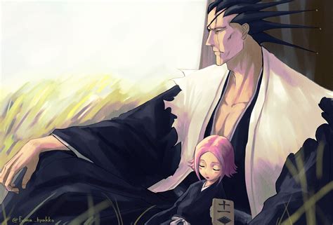 Kenpachi Zaraki y Yachiru Kusajishi de niños