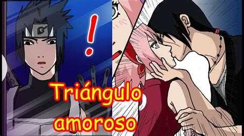 Arte conceptual de un triángulo amoroso entre Sasuke, Levi y Eren