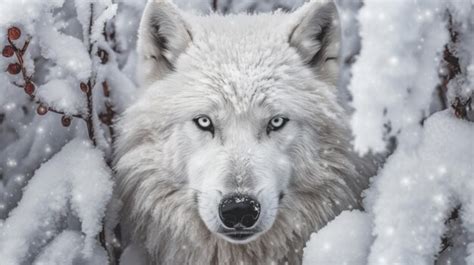 Lobo con pelaje invernal