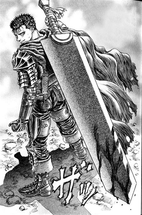 Ilustración de Guts con la Matadragones