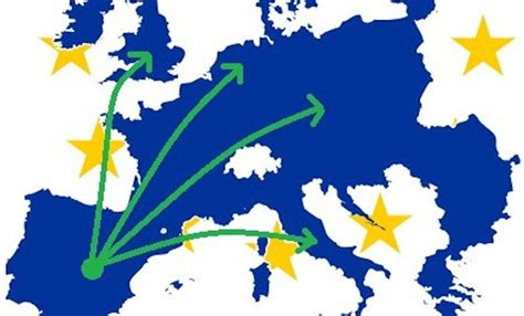 mapa de España con flechas indicando emigración a otros países