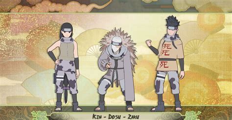 Dosu Kin y Zaku equipo de ninja del sonido