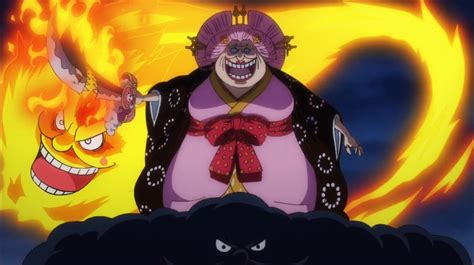Ilustración de los tres Homies principales de Big Mom: Zeus, Prometheus y Napoleon