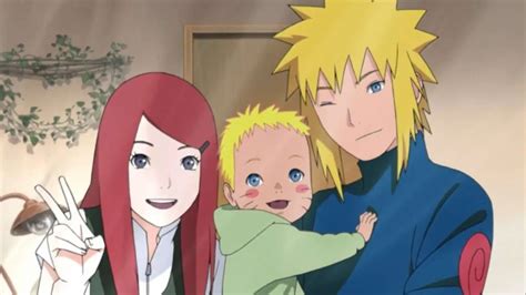 Familia de Naruto: Minato, Kushina y Naruto