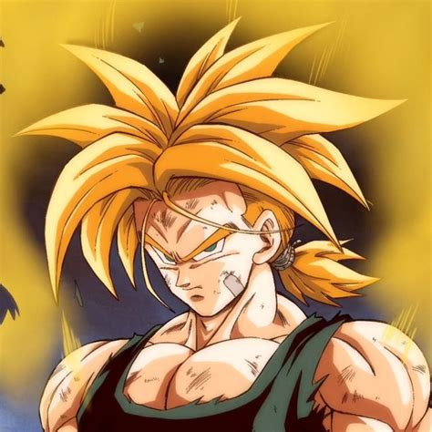 Ilustración de Trunks viajando en el tiempo