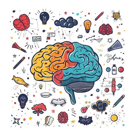 Ilustración de un cerebro con pensamientos confusos sobre la orientación sexual
