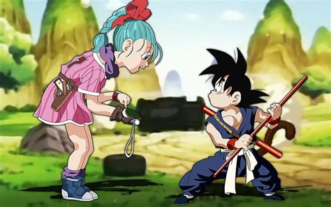 Ilustración de Son Goku y Bulma