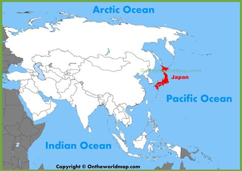 Mapa de Asia Oriental destacando Japón y China