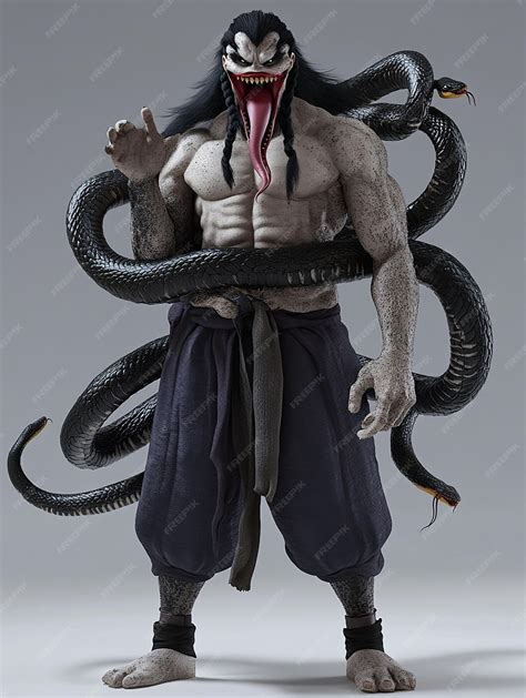 Orochimaru con su apariencia clásica de serpiente