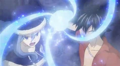Gray y Juvia usando Unison Raid
