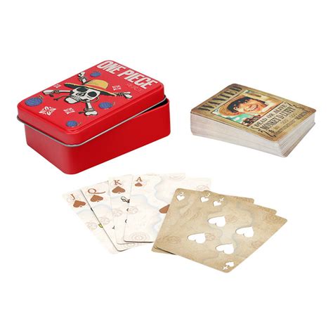 Baraja de cartas de One Piece con caja metálica