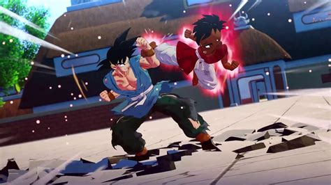 Goku y Oob entrenando intensamente en el sótano del Palacio de Kami