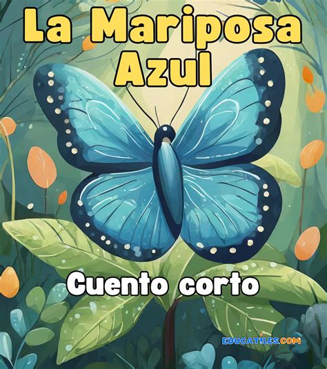 Portada de un libro infantil sobre la Mariposa Azul.