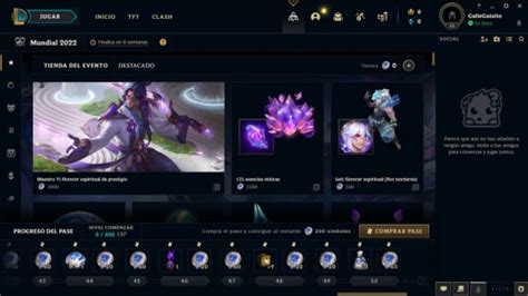 Interfaz de League of Legends