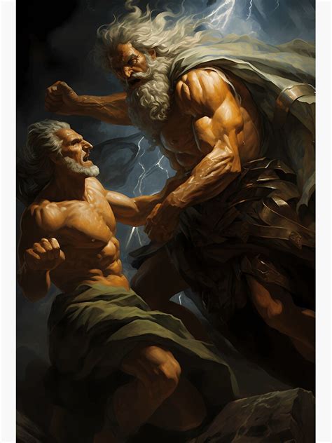 Ilustración de titanes enfrentándose