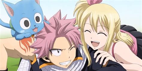 El Equipo Natsu: Natsu, Lucy y Happy.