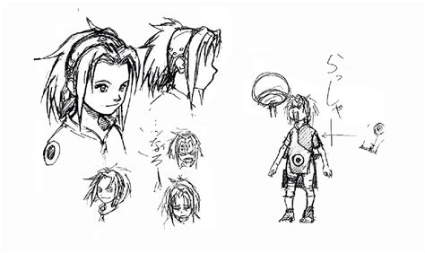 Primeros bocetos de Sakura Haruno