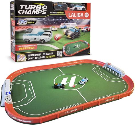 Coches de juguete Turbo Champs LaLiga con escudos de fútbol