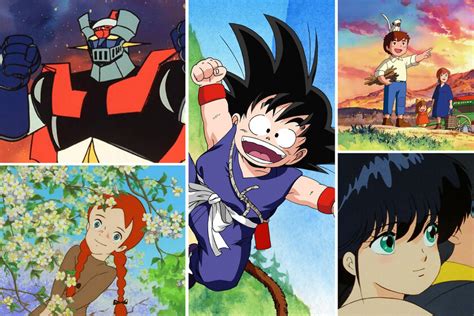 Carátulas de animes clásicos como Mazinger y Dragon Ball