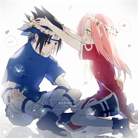 Ilustración de Sasuke y Sakura juntos