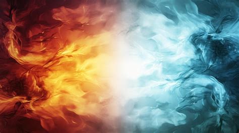 Imagen que representa la dualidad de fuego y hielo.