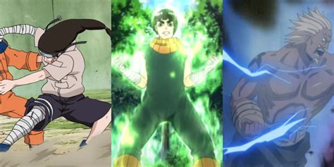 Diagrama de las habilidades de taijutsu de Rock Lee